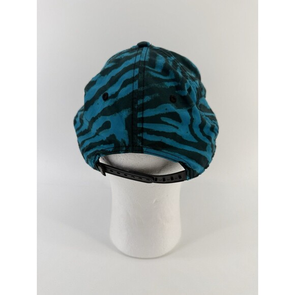 VANS OFF THE WALL Hat Cap Adult Teal Blue Zebra Print Snapback - Picture 4 of 9